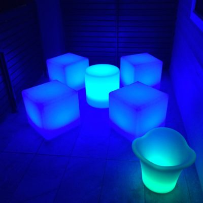 LED Ice Buckets and Stools