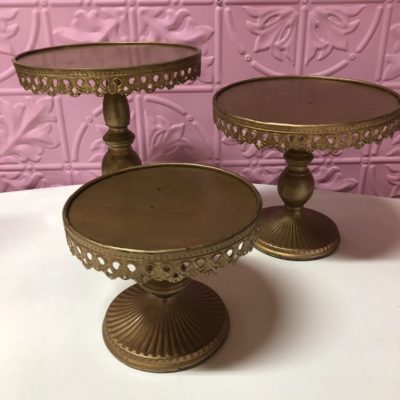 Gold cake stand set