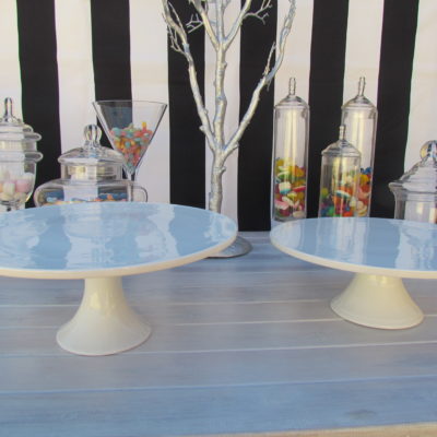 Plain white cake stand