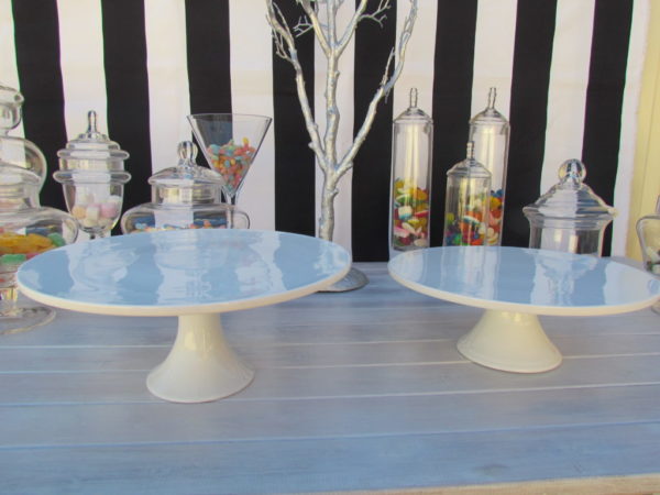 Plain white cake stand