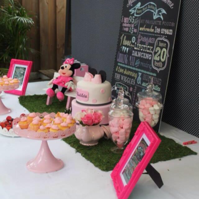 Pink lace cake stand