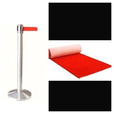 Bollards w/ red retractables