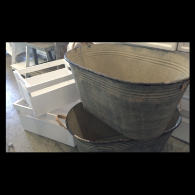 Large white crates