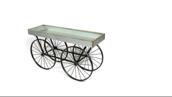 Grey rustic drink cart