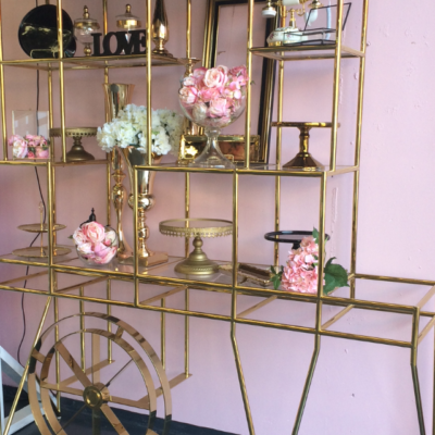 Gold brass cart