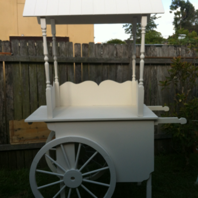 White candy cart