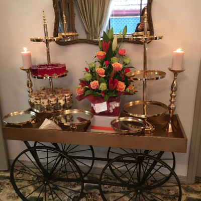 Gold drink cart