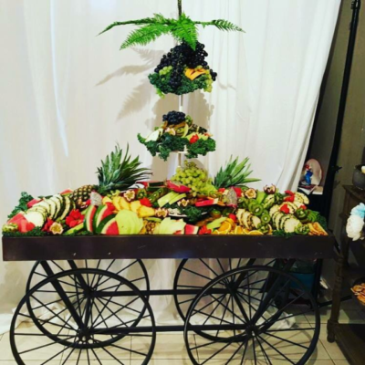 Brown drink cart