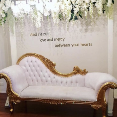 Gold French chaise