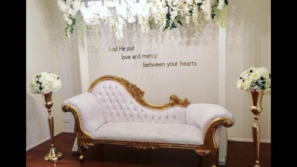 Gold French chaise