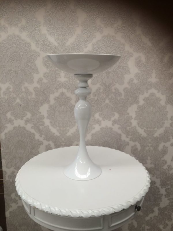 Tall white vase/candle holder