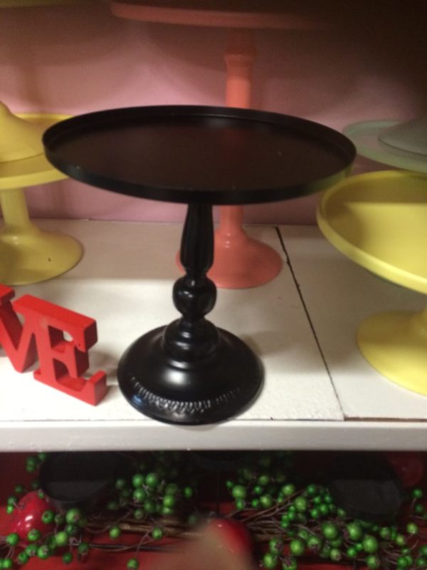 Tall black matte cake stand