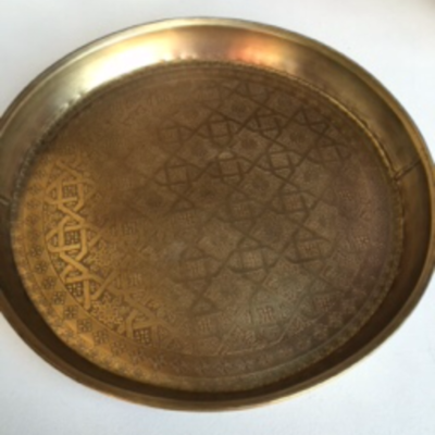 Moroccan gold round tray