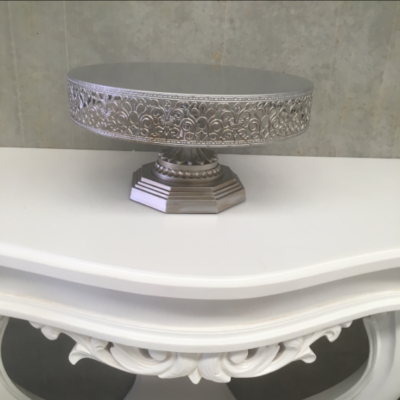 Silver ornate cake stand 30cm diameter