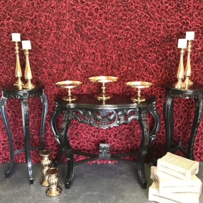 Black tall pedestal