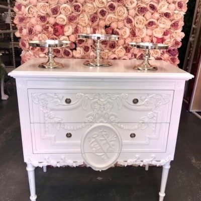 White tall french dresser
