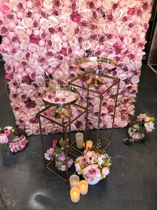 Gold and acrylic pedestal 70cm x 30cm
