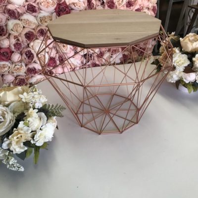 Rose gold hexagon stand 40cm