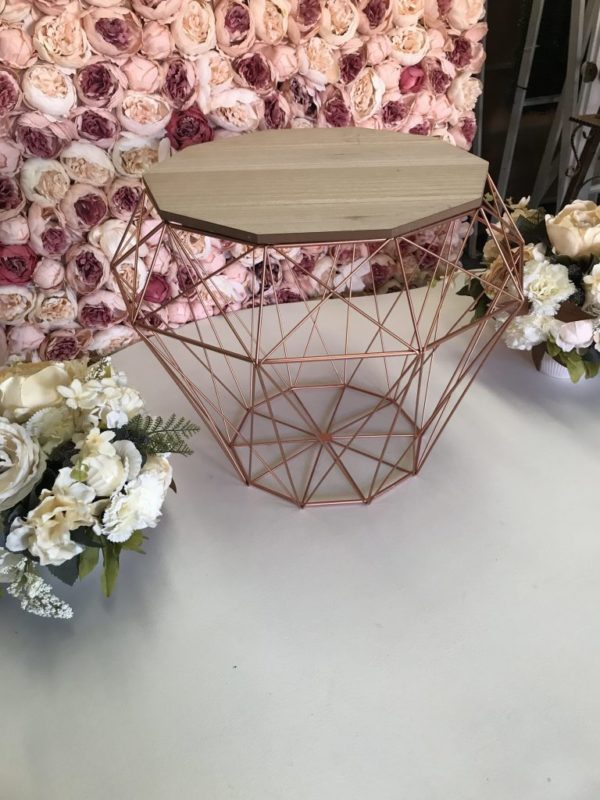 Rose gold hexagon stand 40cm