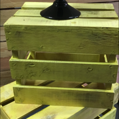 Set of three extra large yellow crates