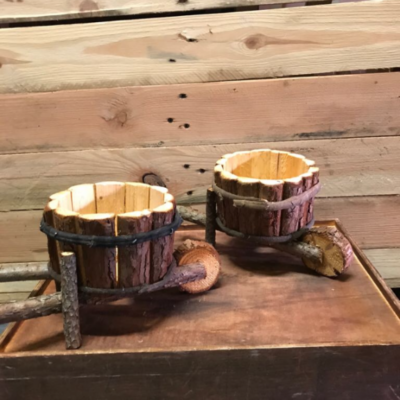 Small wood wheelbarrow