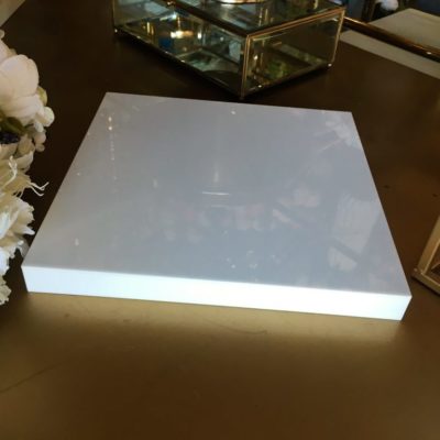 Square white lux tray