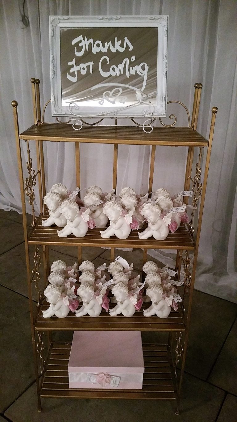 Gold 4 tier bakers stand