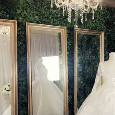 Large 1.6m gold mirror
