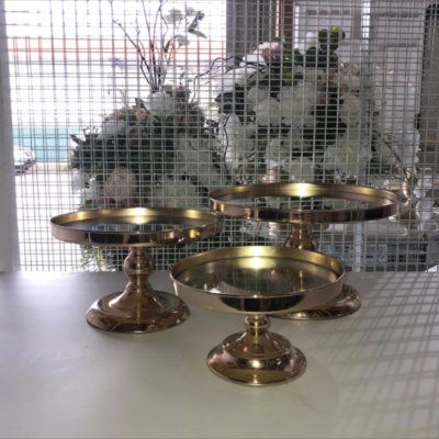Medium 25cm gold shiny cake stand