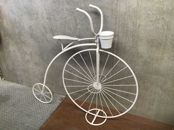 Decorative large white bike