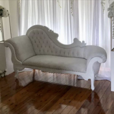 White chaise