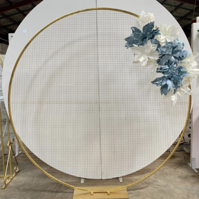 2m gold round mesh wall