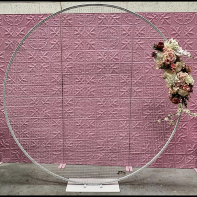 2m White round mesh wall