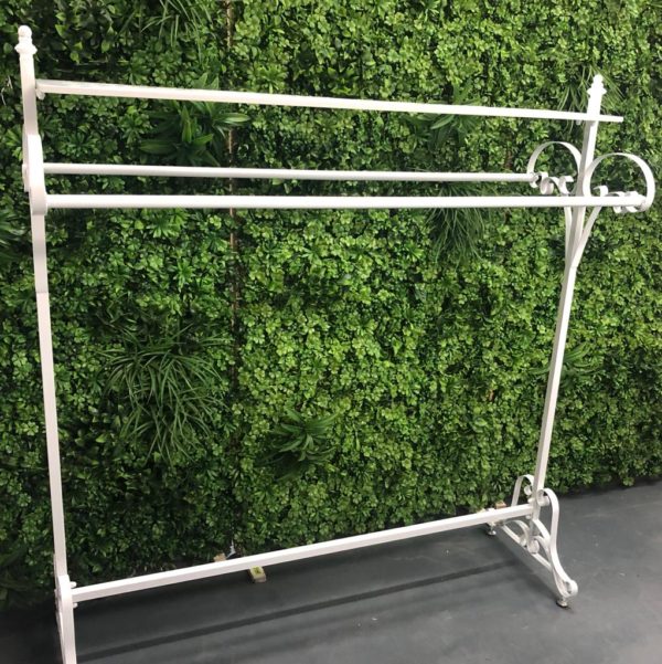 Vintage white clothes rack