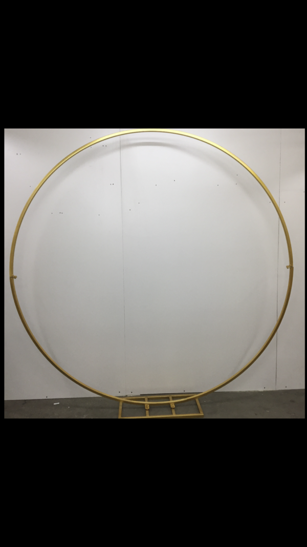 2m round gold hoop backdrop