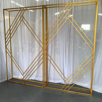 Rectangle gold and diamond geo wall