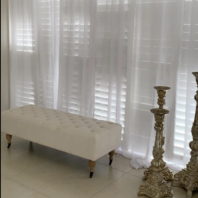 Beige ottoman