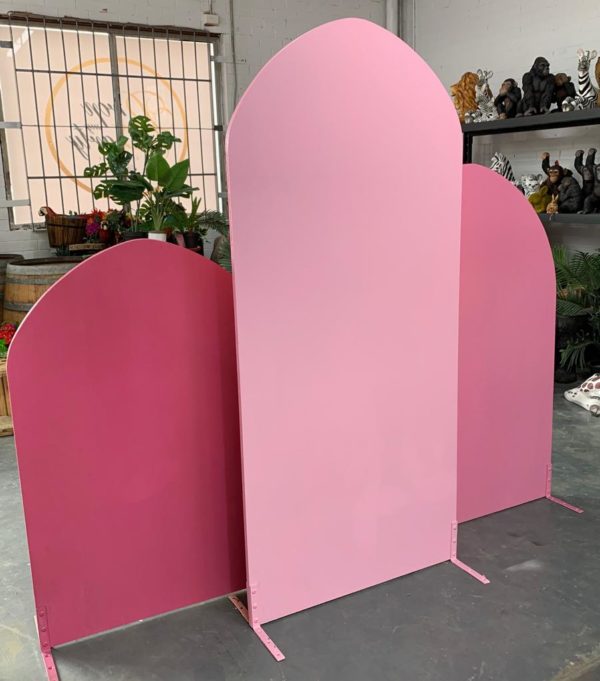 Set of three pink shades arches