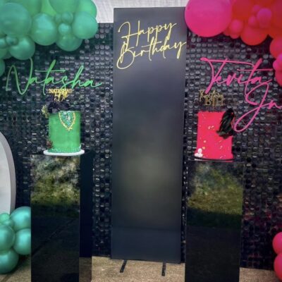Black shimmer wall