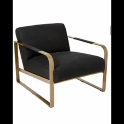 Black and brass armchair