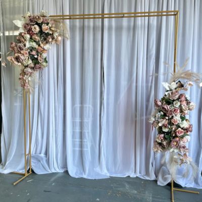 Gold square arbor backdrop