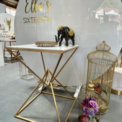 Gold diamond table