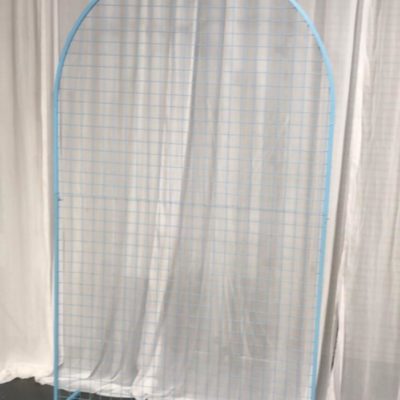 Baby blue mesh arch backdrop