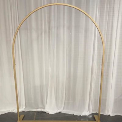 Gold arch hoop backdrop