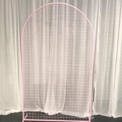 Baby pink arch mesh backdrop