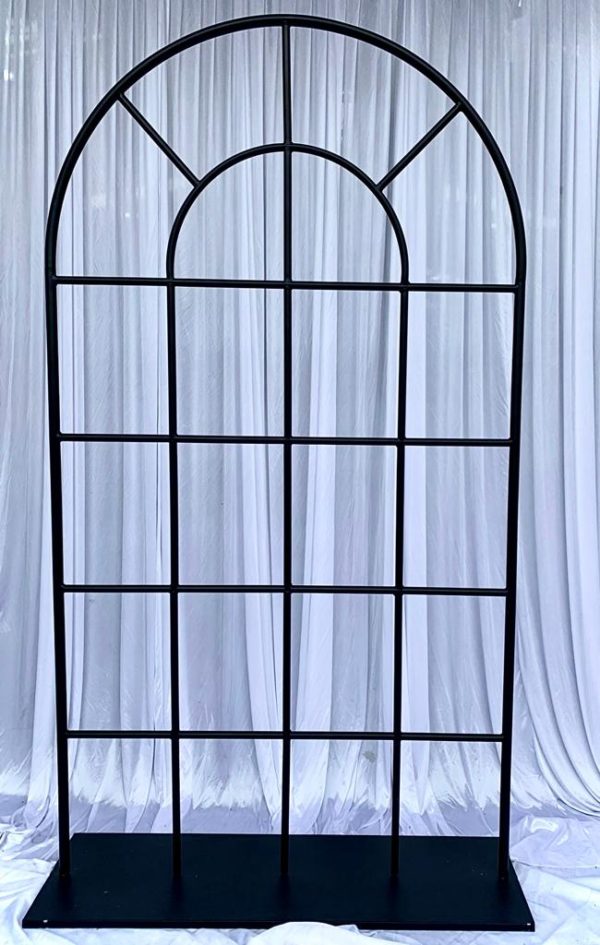 Black window arch