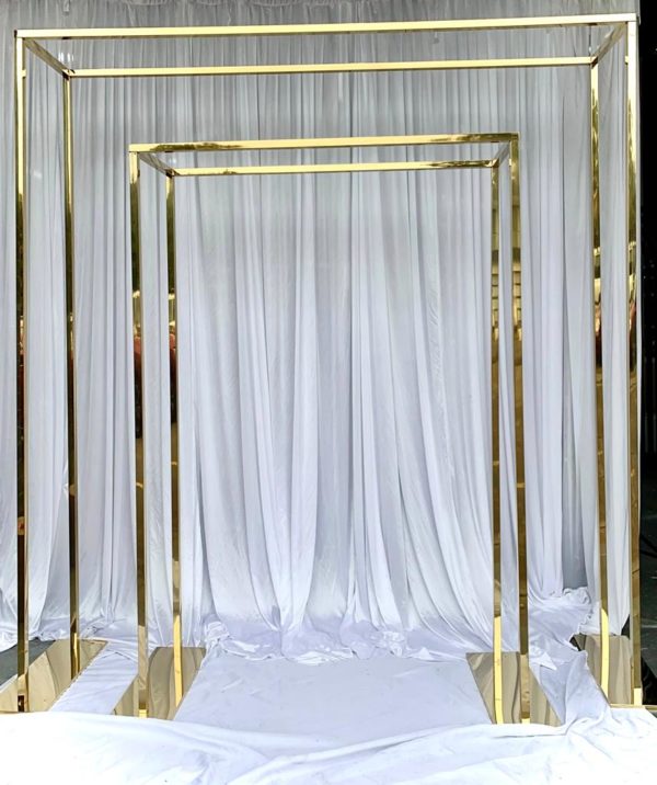 Gold lux double frame backdrop