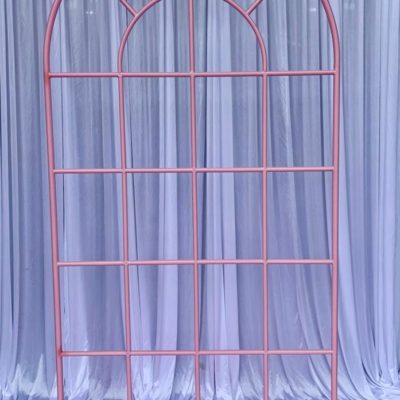 Pink window arch