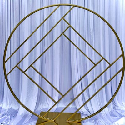 Small gold geo diamond backdrop