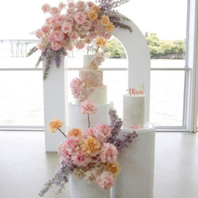 50cm round white textured plinth